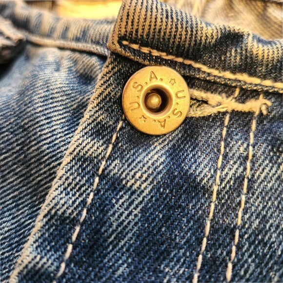 Vintage 1990s Windowpane Cut-Out High Waist Jeans With Side Tabs Size 26 x 30 - Picture 5 of 8